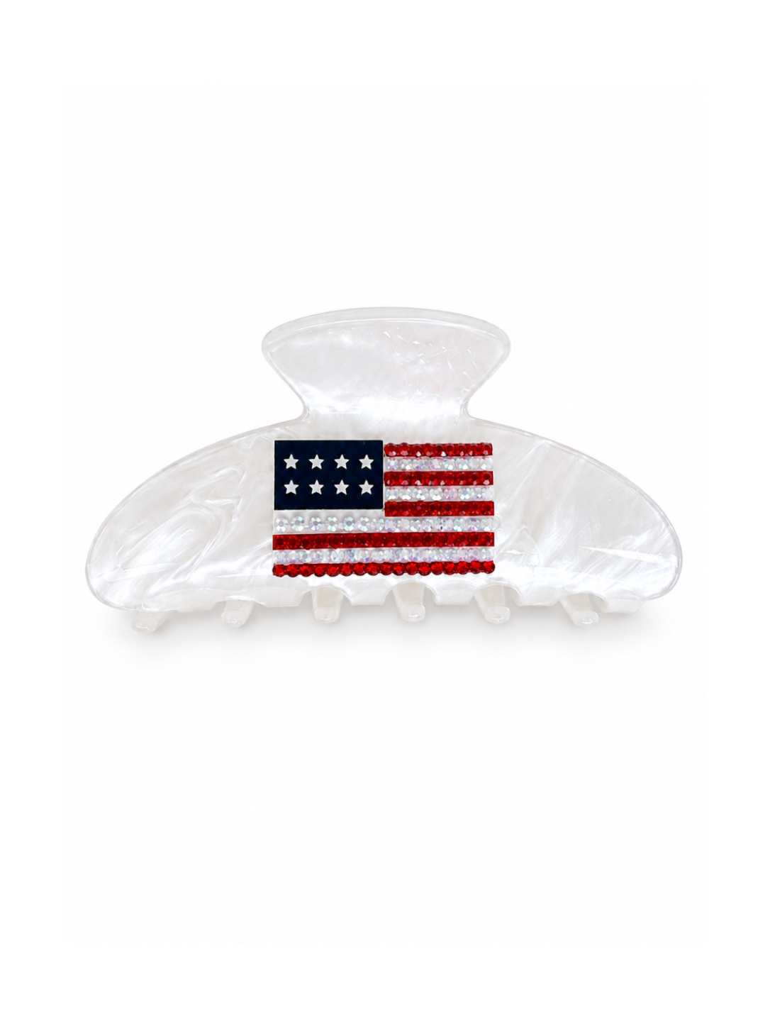 White American Flag Clip